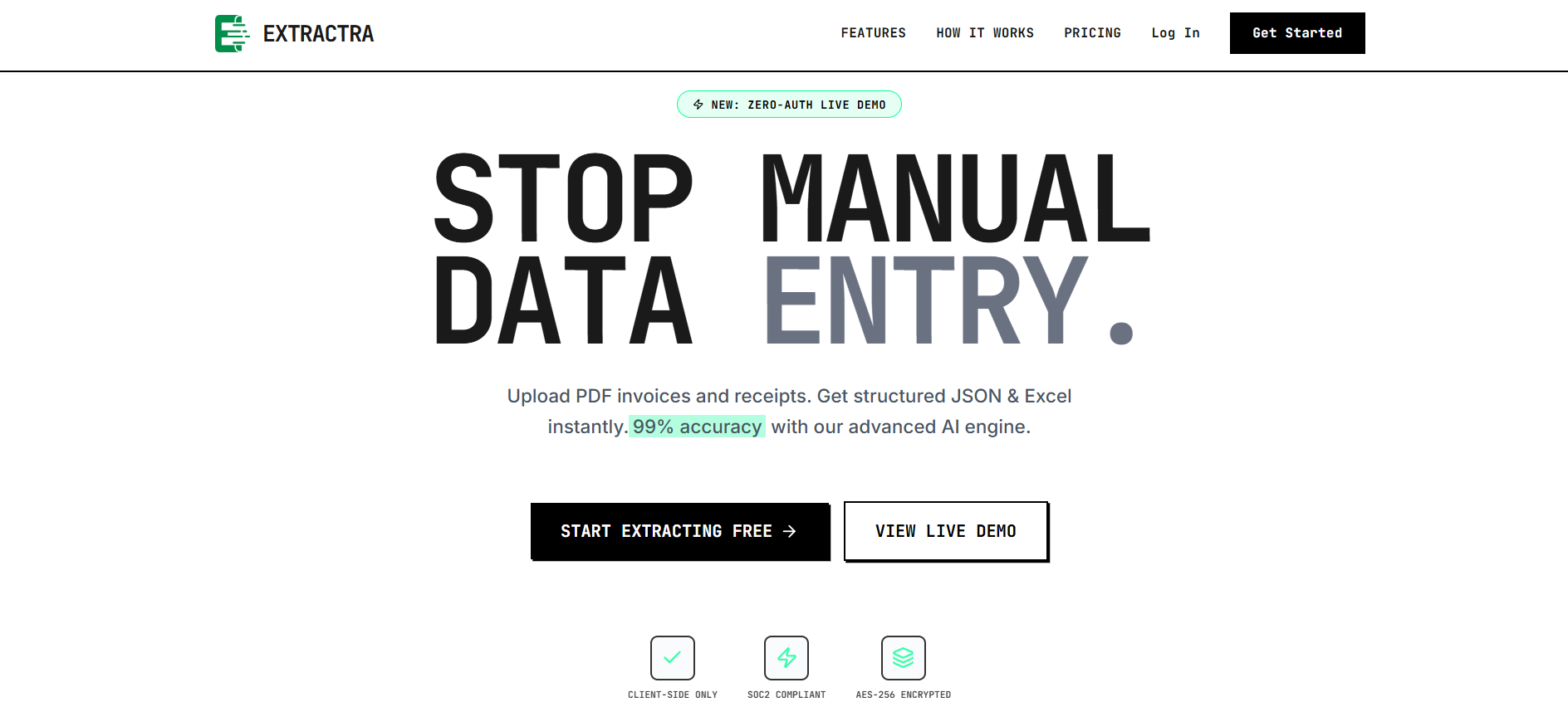 Extractra Screenshot
